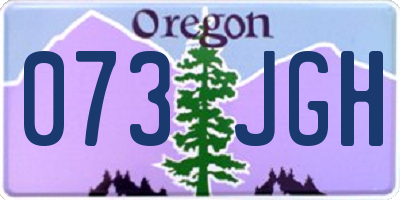OR license plate 073JGH