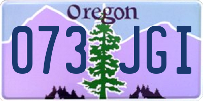 OR license plate 073JGI
