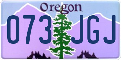 OR license plate 073JGJ