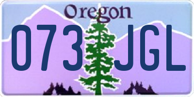 OR license plate 073JGL
