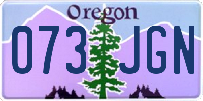 OR license plate 073JGN