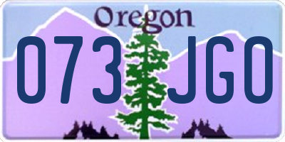 OR license plate 073JGO