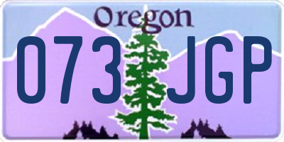 OR license plate 073JGP