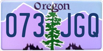 OR license plate 073JGQ