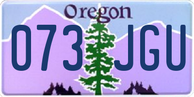 OR license plate 073JGU