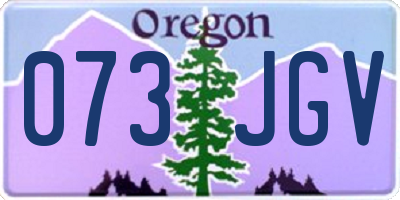 OR license plate 073JGV
