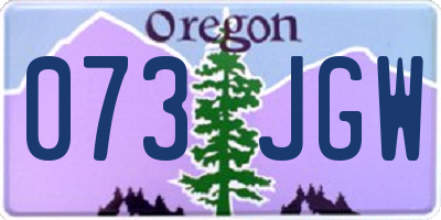 OR license plate 073JGW