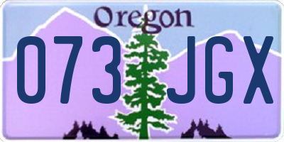 OR license plate 073JGX