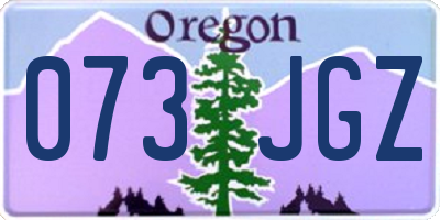 OR license plate 073JGZ