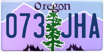 OR license plate 073JHA