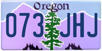 OR license plate 073JHJ
