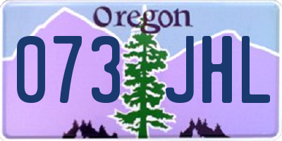 OR license plate 073JHL
