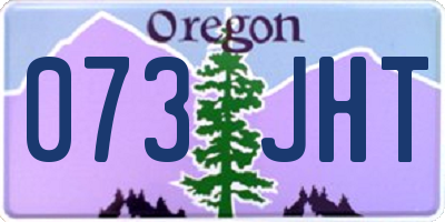 OR license plate 073JHT