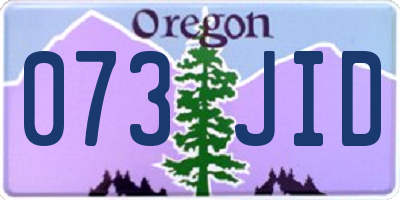 OR license plate 073JID