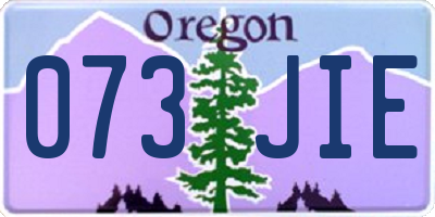 OR license plate 073JIE