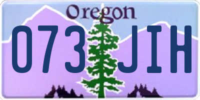 OR license plate 073JIH