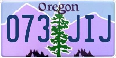 OR license plate 073JIJ