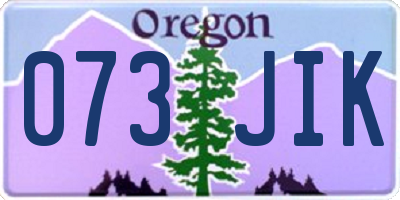 OR license plate 073JIK