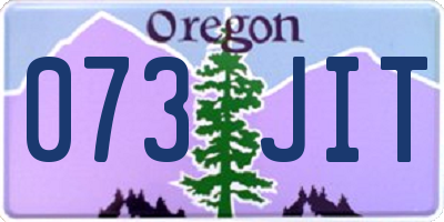 OR license plate 073JIT