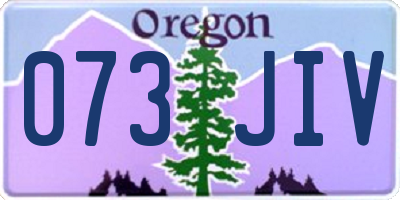 OR license plate 073JIV