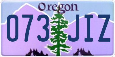 OR license plate 073JIZ