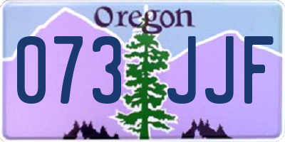 OR license plate 073JJF