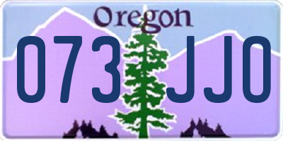 OR license plate 073JJO