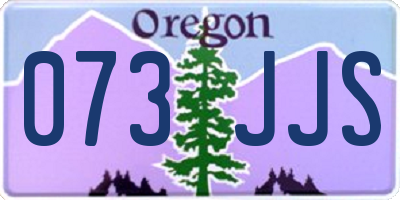 OR license plate 073JJS