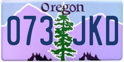 OR license plate 073JKD