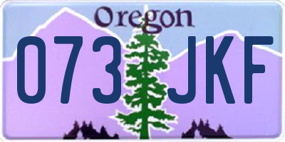 OR license plate 073JKF