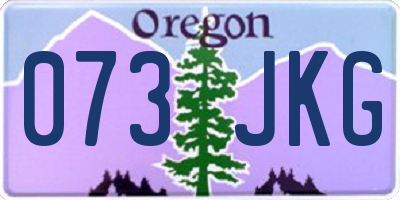 OR license plate 073JKG