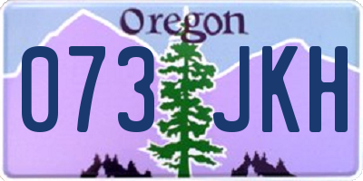 OR license plate 073JKH