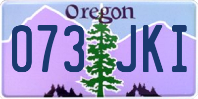 OR license plate 073JKI