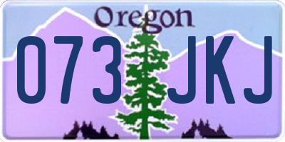OR license plate 073JKJ