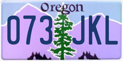 OR license plate 073JKL