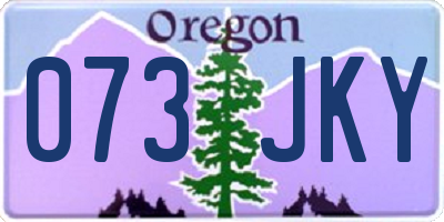 OR license plate 073JKY