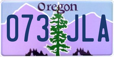 OR license plate 073JLA