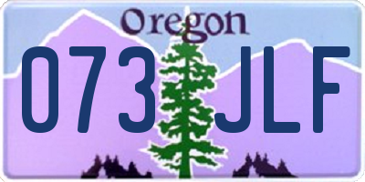 OR license plate 073JLF