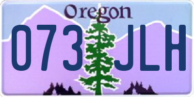 OR license plate 073JLH