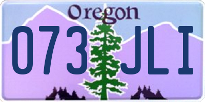 OR license plate 073JLI
