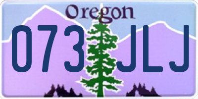 OR license plate 073JLJ