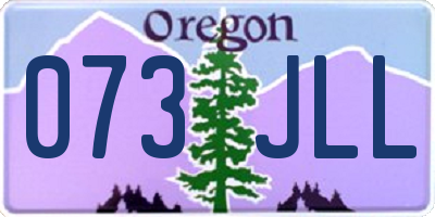 OR license plate 073JLL
