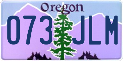 OR license plate 073JLM