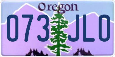 OR license plate 073JLO
