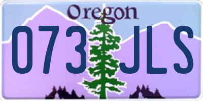OR license plate 073JLS