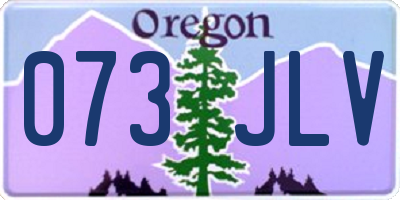 OR license plate 073JLV