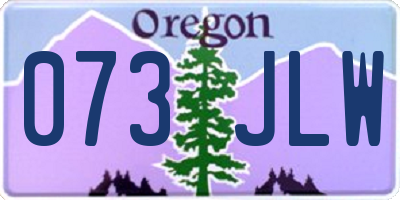 OR license plate 073JLW