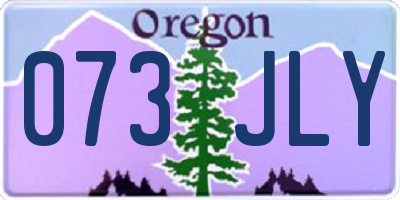 OR license plate 073JLY