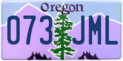 OR license plate 073JML