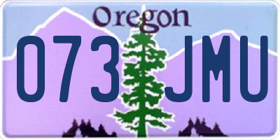 OR license plate 073JMU